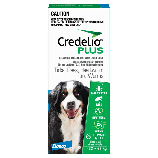 Credelio Plus - Chewable Tablets for X-Large Dogs (22-45kg) (6pk)