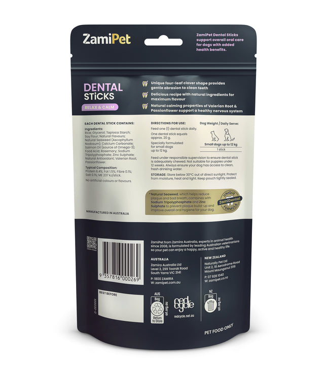ZamiPet - Dental Sticks Relax & Calm Sml Dogs (190g)
