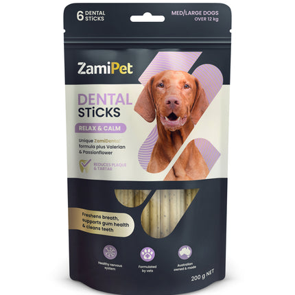 ZamiPet - Dental Sticks Relax & Calm Med/Lrg Dogs (200g)