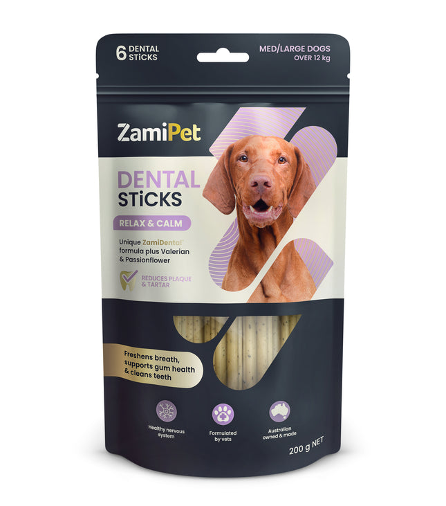 ZamiPet - Dental Sticks Relax & Calm Med/Lrg Dogs (200g)