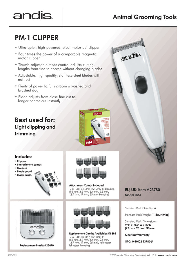 Andis - Clipper EasyClip Light Duty 12-Piece Kit