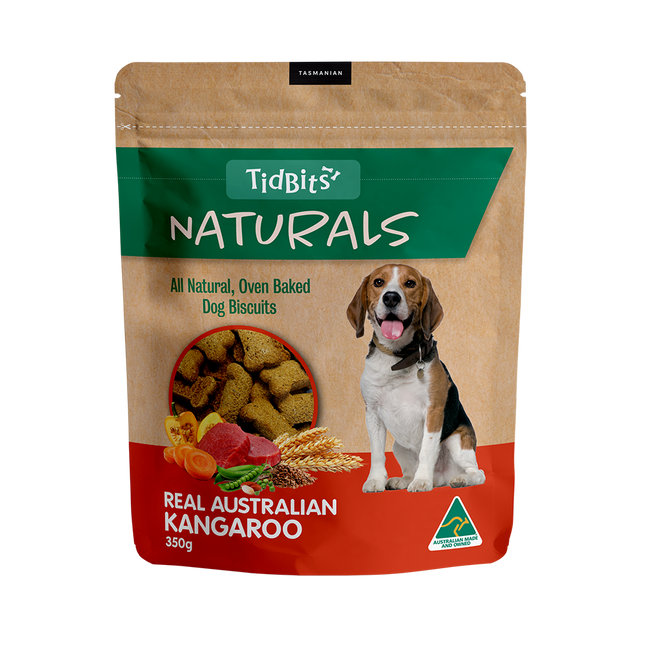 TidBits - Naturals Kangaroo Dog Biscuits (350g)