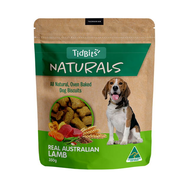 TidBits - Naturals Lamb Dog Biscuits (350g)