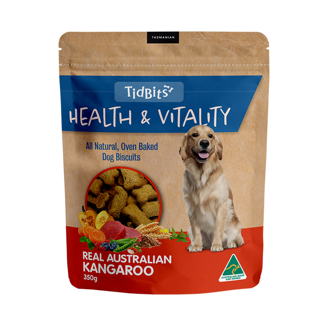 TidBits - Health & Vitality Kangaroo Dog Biscuits (350g)