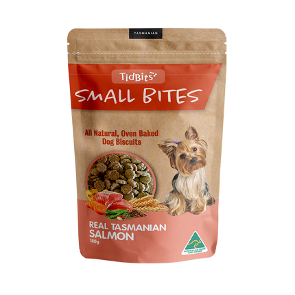 TidBits - Small Bites Salmon Dog Biscuits (180g)