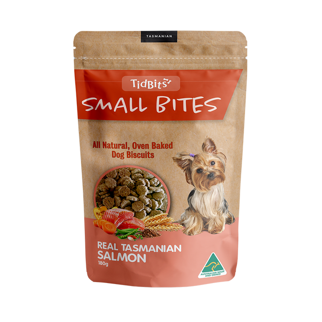 TidBits - Small Bites Salmon Dog Biscuits (180g)