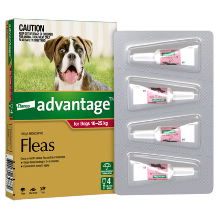 Advantage - Flea Treatment for Dogs 10-25kg (4pk)