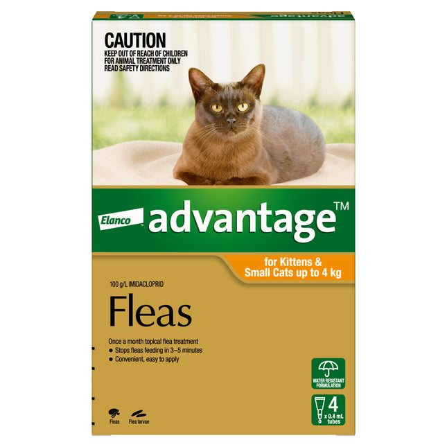Advantage - Flea Treatment for Cats up to 4kg (4pk)