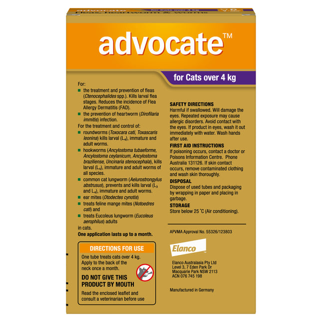 Advocate - Cat over 4kg (6pk)