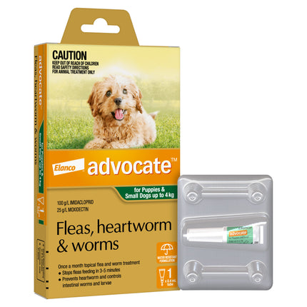 Advocate - Dog up to 4kg (1pk)