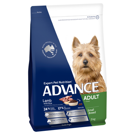 ADVANCE - Adult Small Breed Lamb with Rice Dog Dry Food (3kg)