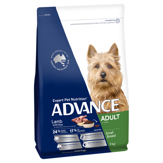 ADVANCE - Adult Small Breed Lamb with Rice Dog Dry Food (3kg)