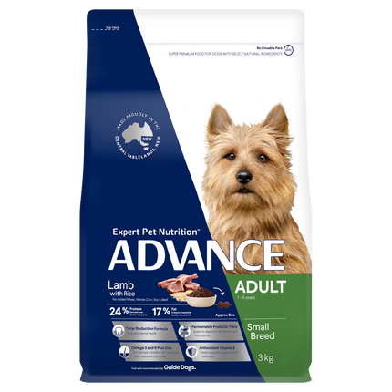 ADVANCE - Adult Small Breed Lamb with Rice Dog Dry Food (3kg)