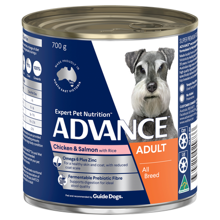 ADVANCE - Adult All Breed Chicken & Salmon with Rice Dog Wet Food (700g)