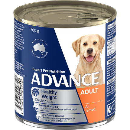 ADVANCE - Healthy Weight Adult All Breed Chicken with Rice Dog Wet Food (700g)