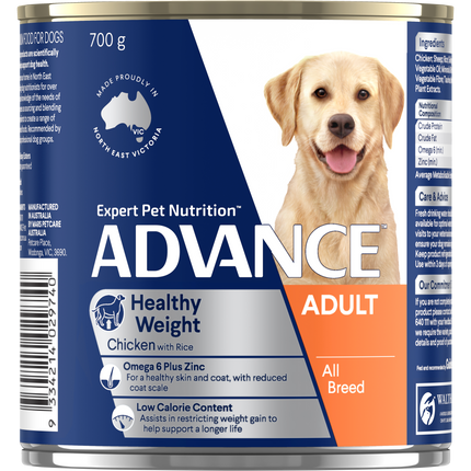 ADVANCE - Healthy Weight Adult All Breed Chicken with Rice Dog Wet Food (700g)