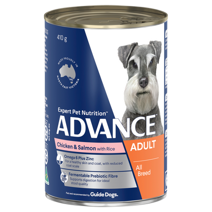 ADVANCE - Adult All Breed Chicken & Salmon with Rice Dog Wet Food (410g)