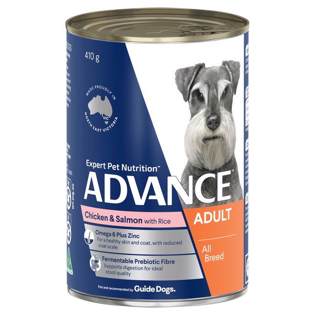 ADVANCE - Adult All Breed Chicken & Salmon with Rice Dog Wet Food (410g)