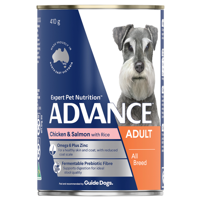 ADVANCE - Adult All Breed Chicken & Salmon with Rice Dog Wet Food (410g)