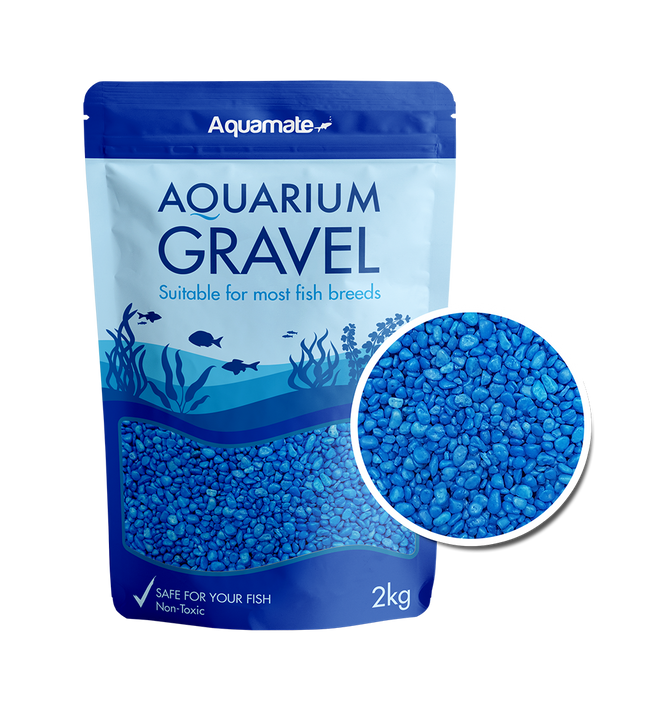 Aquamate - Coloured Gravel 2kg (Light Blue)