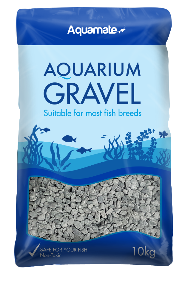 Aquamate - Natural Gravel 10kg (Dark Black)