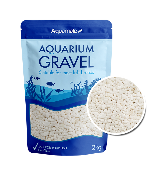 Aquamate - Natural Gravel 2kg (Snow White)