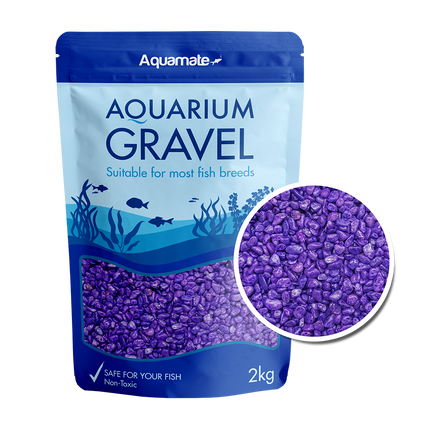 Aquamate - Coloured Gravel 2kg (Purple)