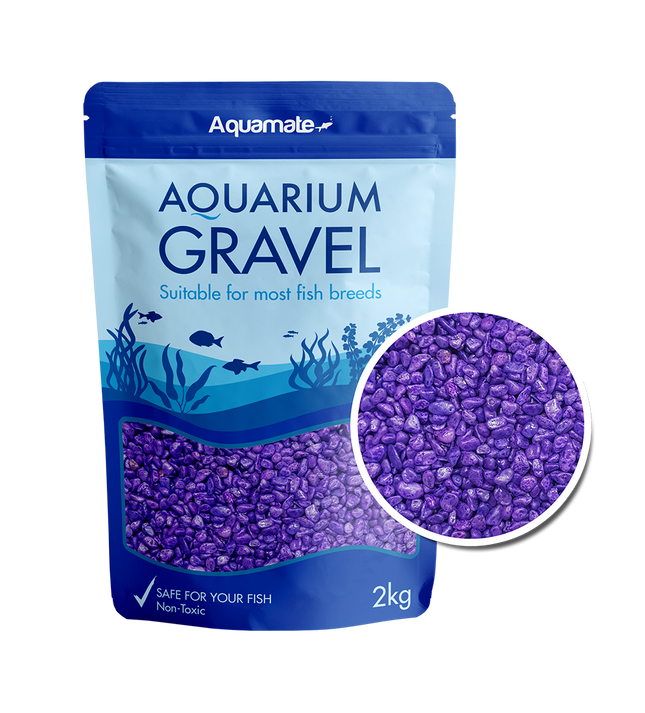Aquamate - Coloured Gravel 2kg (Purple)