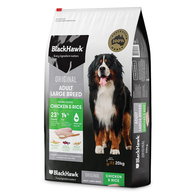 Black Hawk - Adult Large Breed Chicken & Rice Dry Food (20kg)