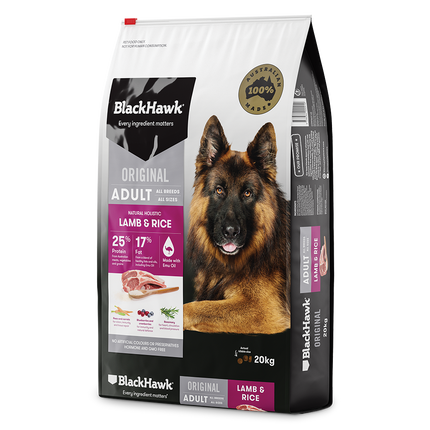 Black Hawk - Lamb & Rice Adult Dry Food (20kg)
