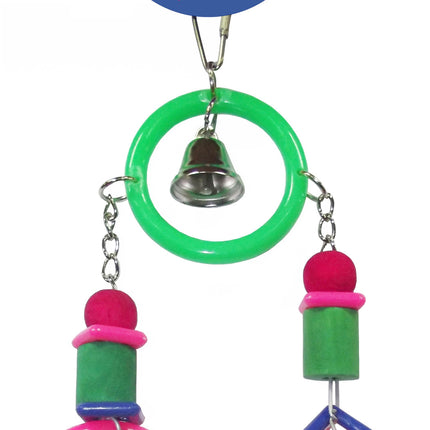 Birdie - 3 Plastic Rings with Blocks & 3 Bells