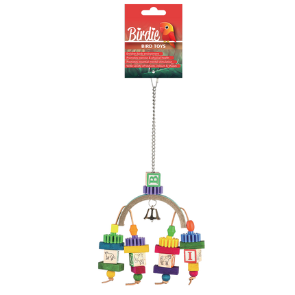 Birdie - Rainbow Bridge Block Bird Toy