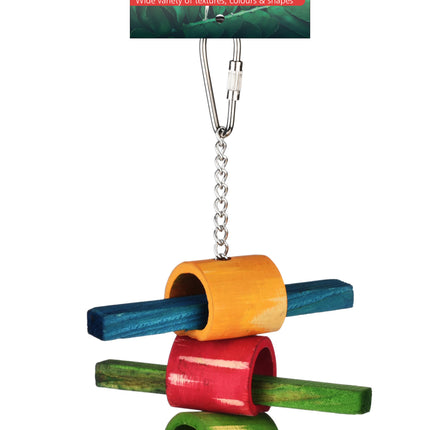 Birdie - Rainbow Stick 'n Ring Bird Toy