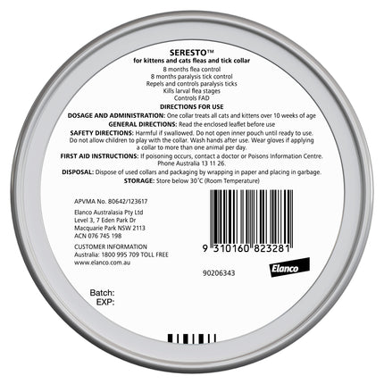 Seresto - Flea & Tick Collar for Kittens and Cats