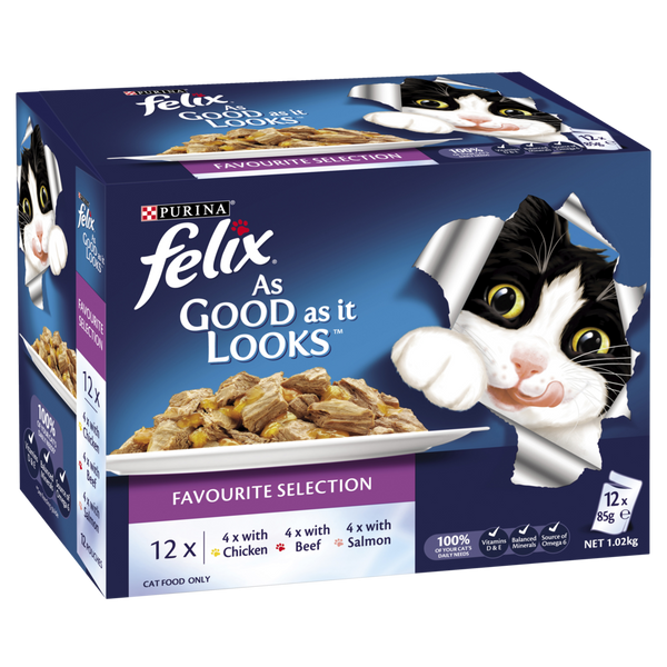 FELIX Multi-Pack Favourite Selection in Jelly Wet Cat Food (85g