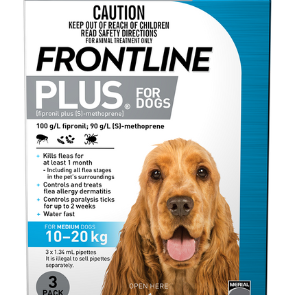 Frontline Plus - Dog 10-20kg (3pk)