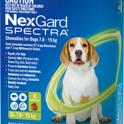 NexGard Spectra - Chewables for Dogs (7.6-15kg) (6pk)