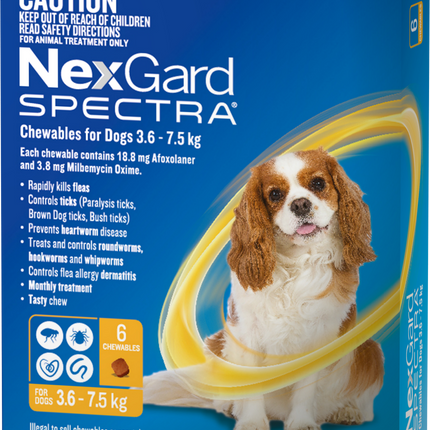 NexGard Spectra - Chewables for Dogs (3.6-7.5kg) (6pk)