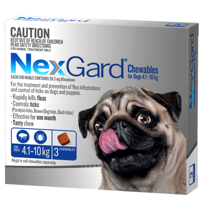 NexGard Chewables Dog - 4.1-10kg (3pk)