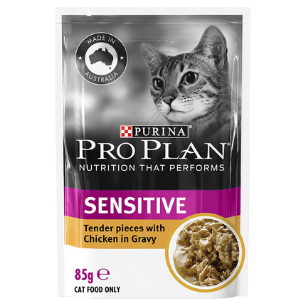 PRO PLAN - Adult Sensitive Chicken in Gravy Cat Wet Food (85g x 12pk)