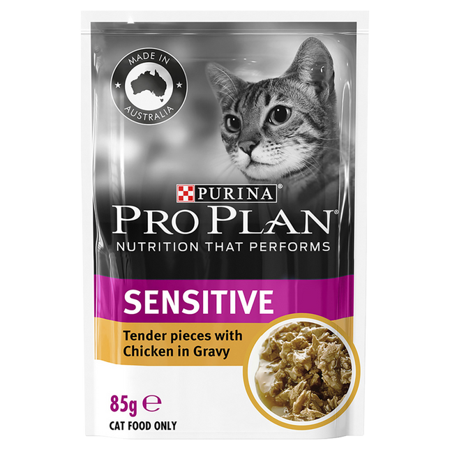 PRO PLAN - Adult Sensitive Chicken in Gravy Cat Wet Food (85g x 12pk)