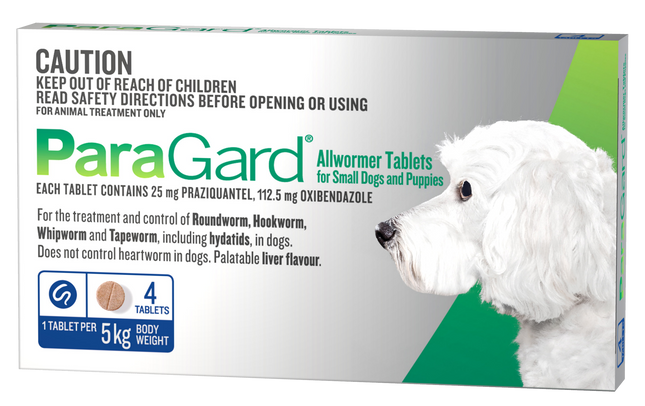 ParaGard - All Wormer (Small up to 5kg) (4pk)