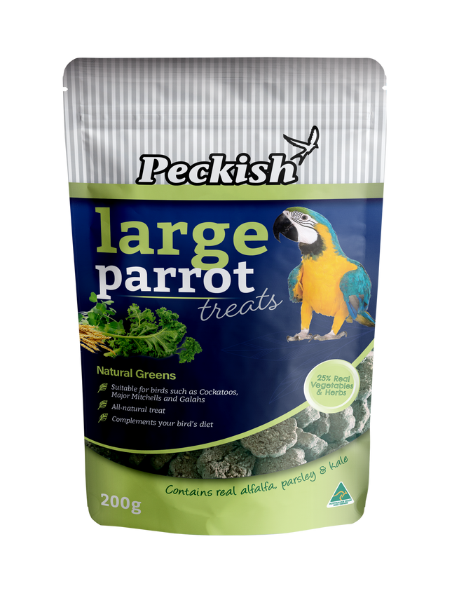 Peckish - Large Parrot Natural Greens Treat 200g