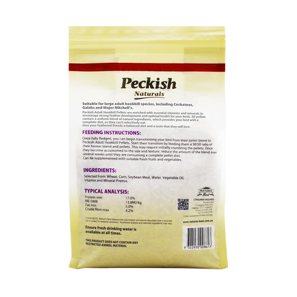 Peckish - Adult Hookbill 4mm Pellet (2kg)
