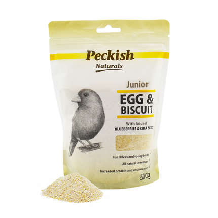 Peckish - Junior Egg & Biscuit with Blueberry & Chia Seeds (500g)