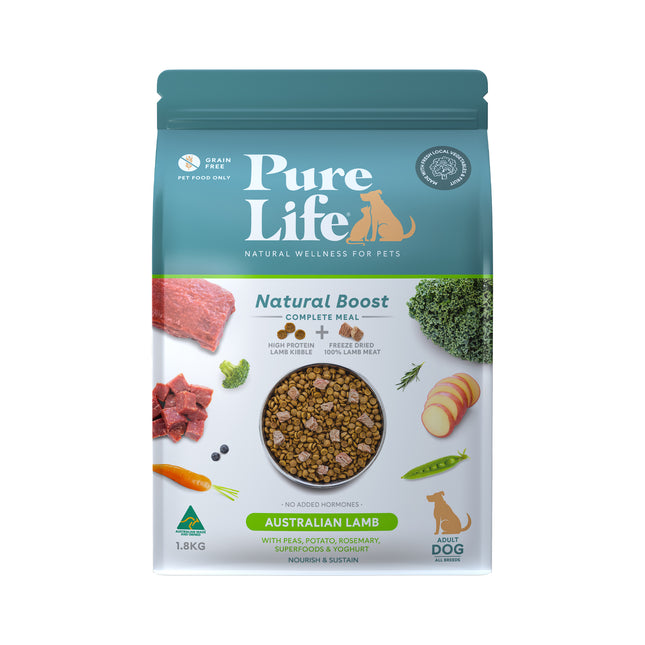 Pure Life - Natural Boost Lamb Dog Food (1.8kg)