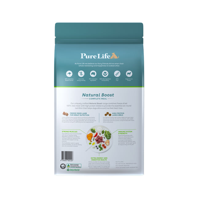 Pure Life - Natural Boost Lamb Dog Food (8kg)