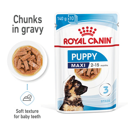 Royal Canin - Maxi Puppy Dog Wet Food (140g x 10pk)