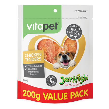 VitaPet - JerHigh Chicken Tenders Dog Treat (200g)