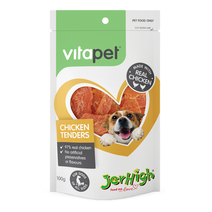 VitaPet - JerHigh Chicken Tenders Dog Treat (100g)